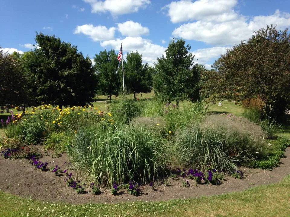 Flower garden at the cemetery