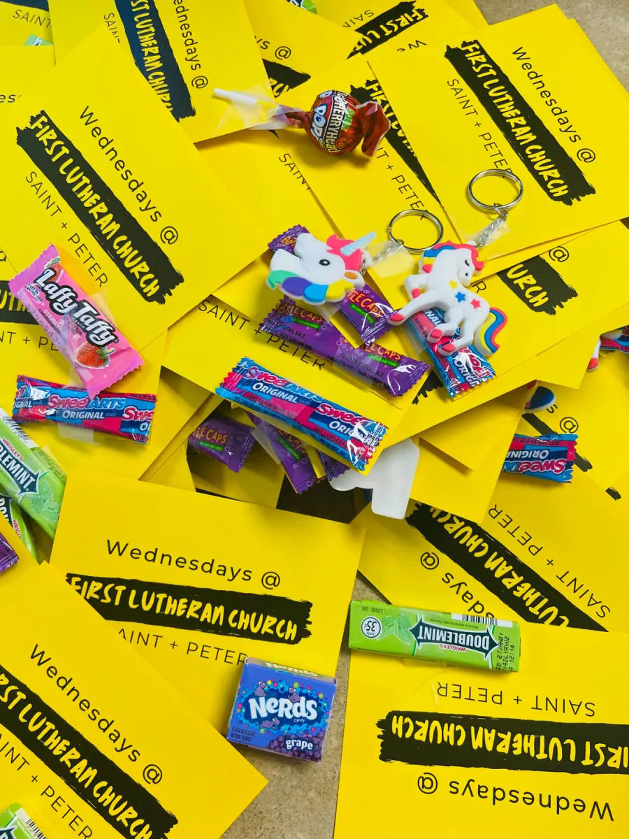 Wednesdays at First welcome cards